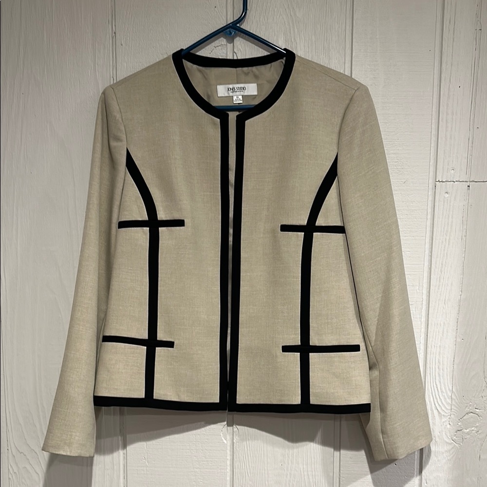 Jones Studio Tan-Black Blazer - Picture 1 of 5